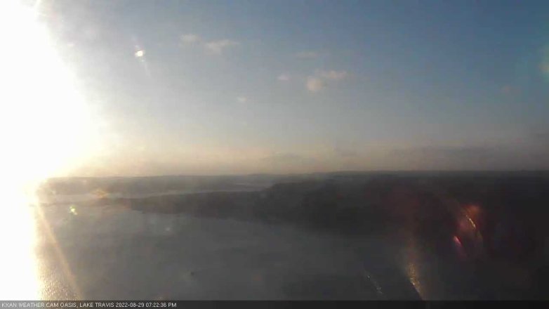 Lake Travis webcam, August 29, 2022 7:25 PM CT