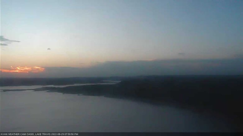 Lake Travis webcam, August 29, 2022 8:00 PM CT