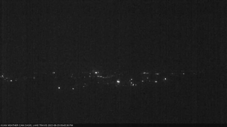 Lake Travis webcam, August 29, 2022 9:45 PM CT