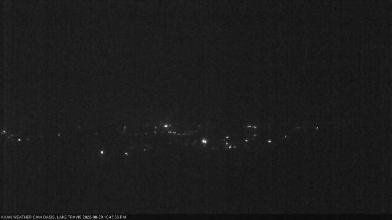 Lake Travis webcam, August 29, 2022 10:45 PM CT