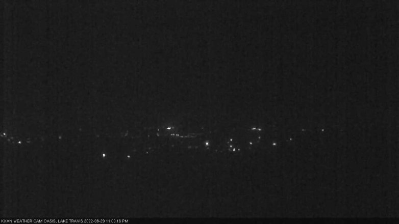 Lake Travis webcam, August 29, 2022 11:00 PM CT