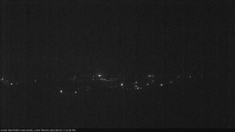 Lake Travis webcam, August 29, 2022 11:25 PM CT