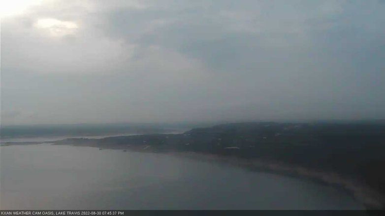 Lake Travis webcam, August 30, 2022 7:45 PM CT