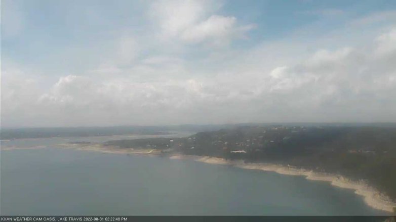 Lake Travis webcam, August 31, 2022 2:25 PM CT