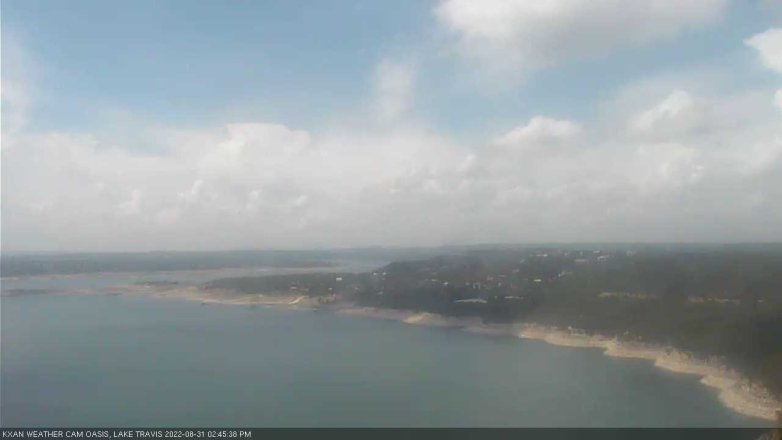 Lake Travis webcam, August 31, 2022 2:45 PM CT