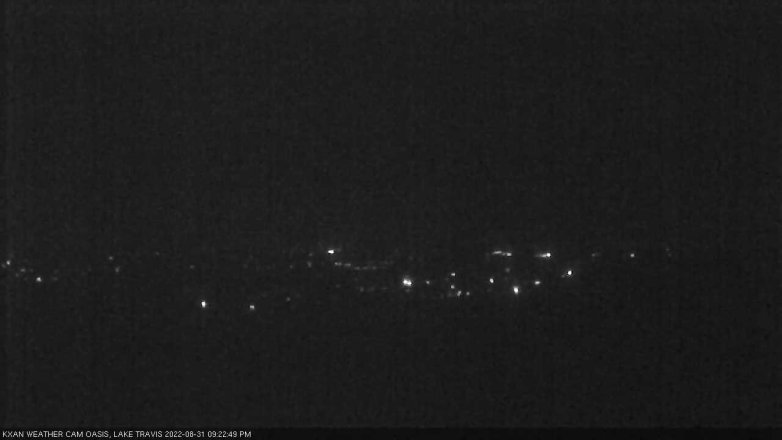 Lake Travis webcam, August 31, 2022 9:25 PM CT