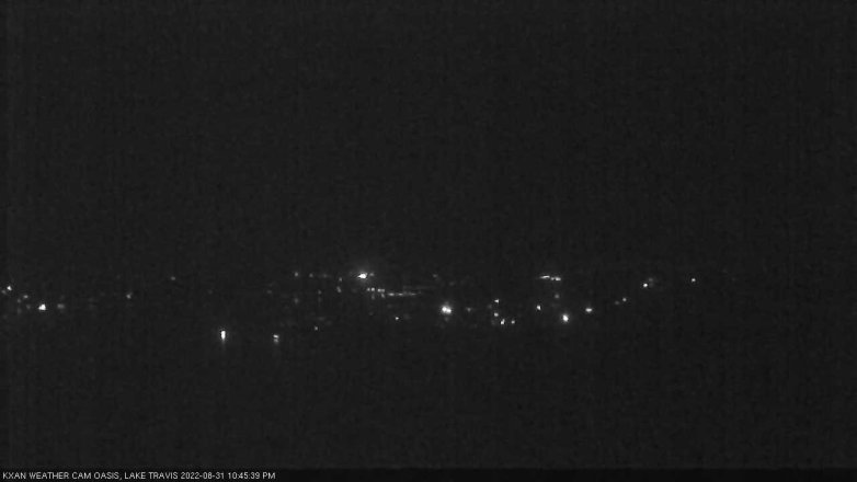 Lake Travis webcam, August 31, 2022 10:45 PM CT