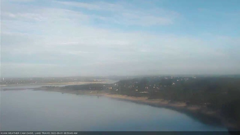 Lake Travis webcam, September 1, 2022 9:00 AM CT
