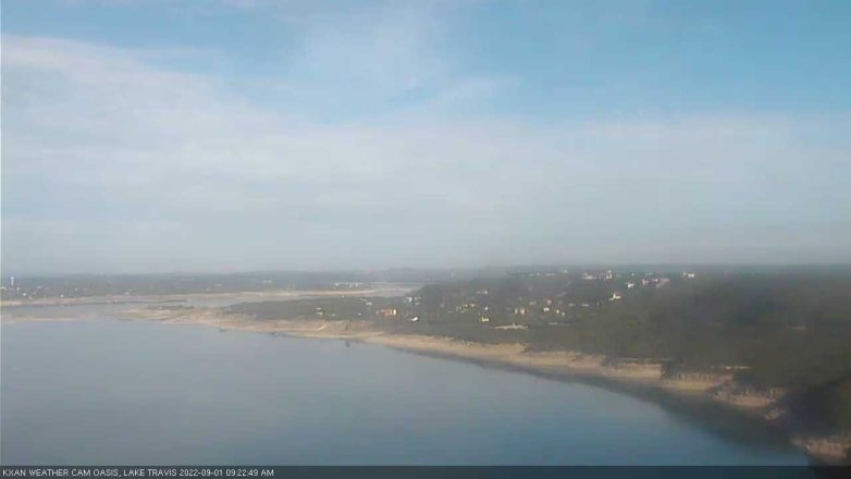 Lake Travis webcam, September 1, 2022 9:25 AM CT