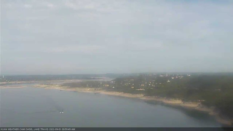 Lake Travis webcam, September 1, 2022 10:00 AM CT