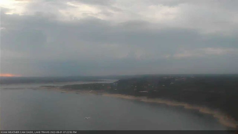 Lake Travis webcam, September 1, 2022 7:25 PM CT