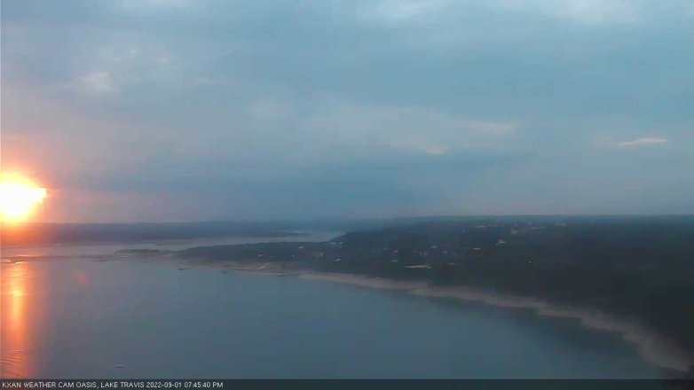 Lake Travis webcam, September 1, 2022 7:45 PM CT