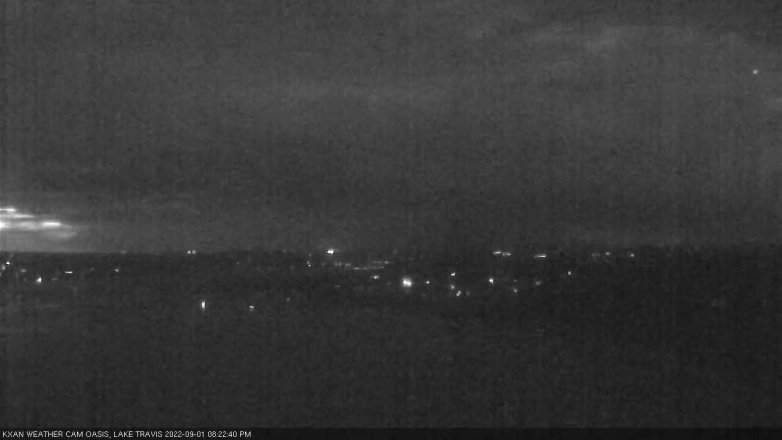 Lake Travis webcam, September 1, 2022 8:25 PM CT