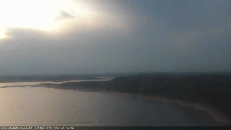 Lake Travis webcam, September 2, 2022 7:25 PM CT