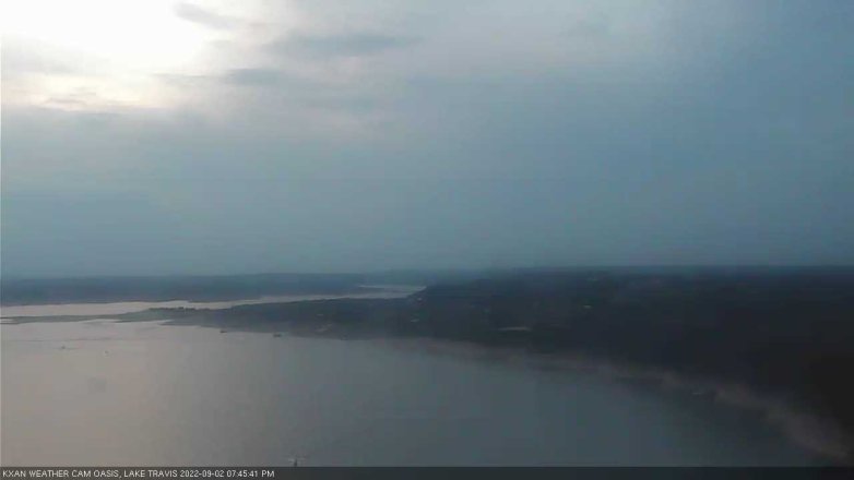 Lake Travis webcam, September 2, 2022 7:45 PM CT