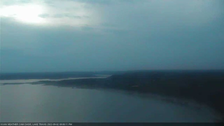Lake Travis webcam, September 2, 2022 8:00 PM CT