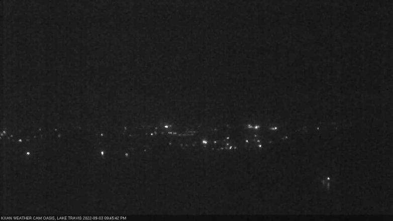 Lake Travis webcam, September 3, 2022 9:45 PM CT