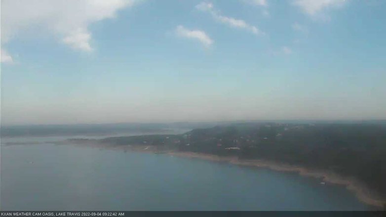 Lake Travis webcam, September 4, 2022 9:25 AM CT