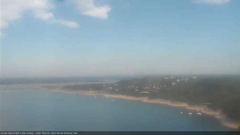 Lake Travis webcam, September 4, 2022 9:45 AM CT