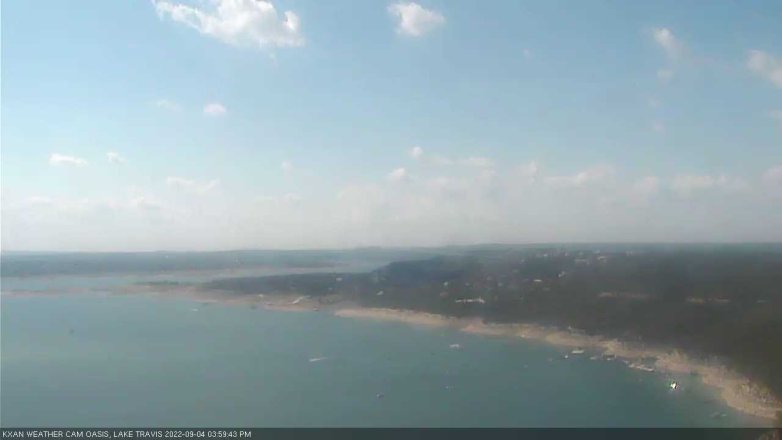 Lake Travis webcam, September 4, 2022 4:00 PM CT