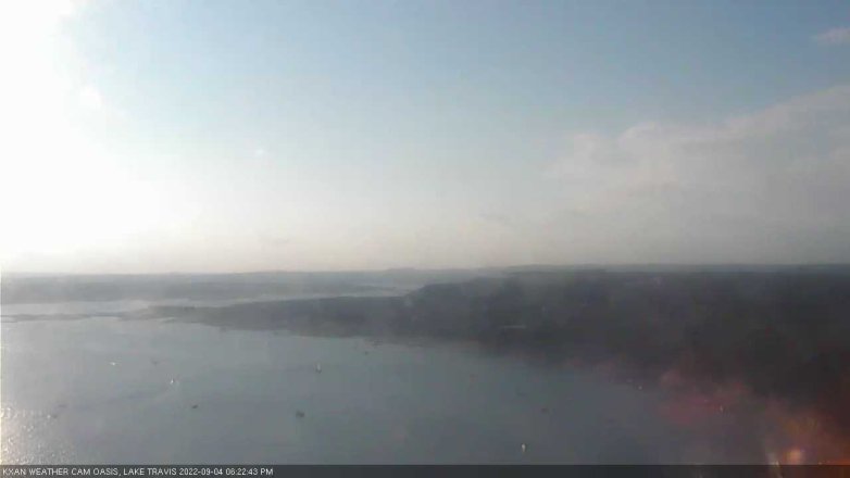 Lake Travis webcam, September 4, 2022 6:25 PM CT