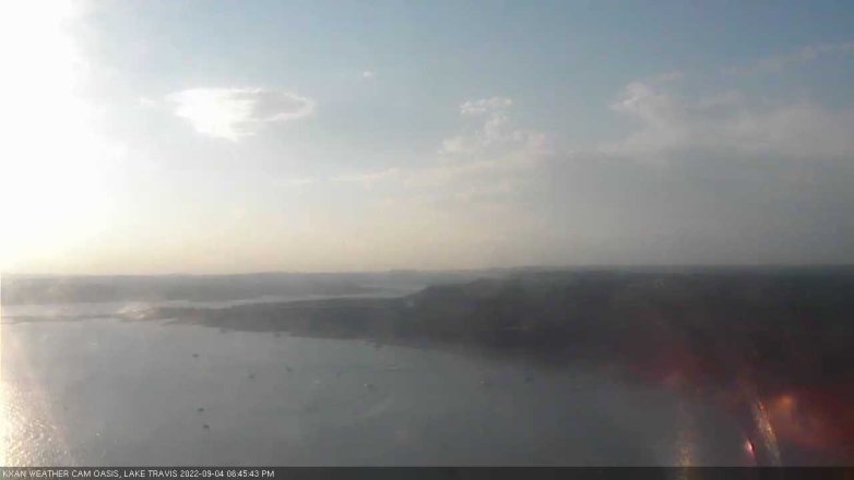 Lake Travis webcam, September 4, 2022 6:45 PM CT