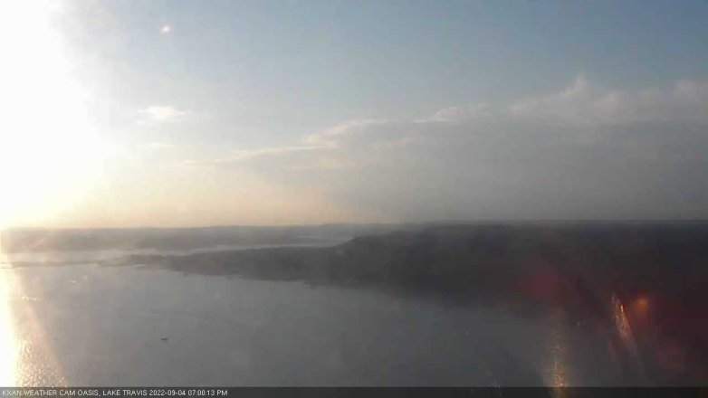 Lake Travis webcam, September 4, 2022 7:00 PM CT