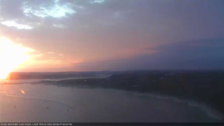 Lake Travis webcam, September 4, 2022 7:45 PM CT