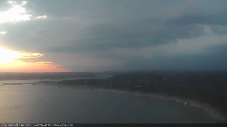 Lake Travis webcam, September 4, 2022 8:00 PM CT