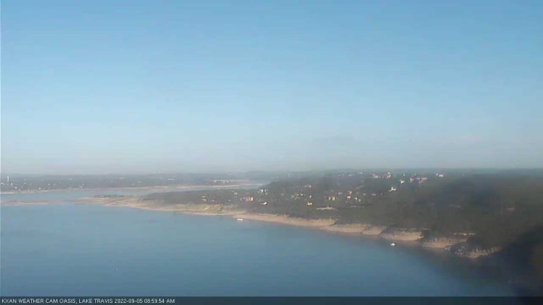 Lake Travis webcam, September 5, 2022 9:00 AM CT