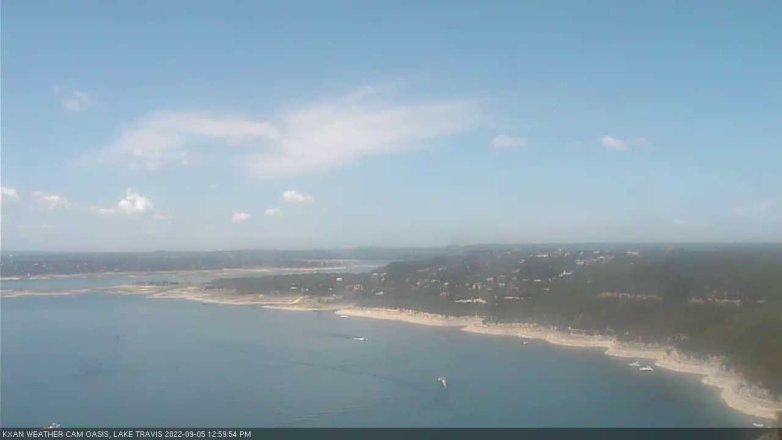 Lake Travis webcam, September 5, 2022 1:00 PM CT