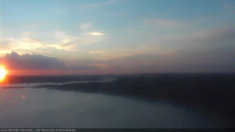 Lake Travis webcam, September 5, 2022 7:45 PM CT
