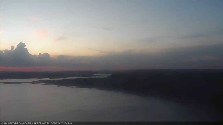 Lake Travis webcam, September 5, 2022 8:00 PM CT