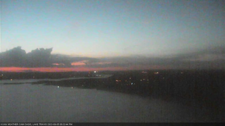 Lake Travis webcam, September 5, 2022 8:25 PM CT