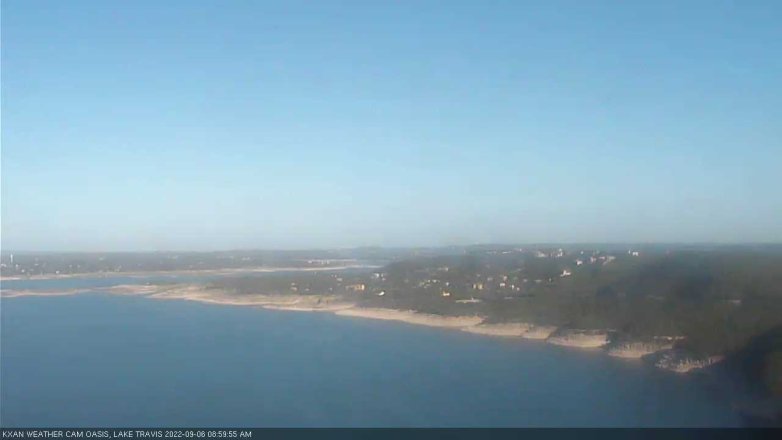 Lake Travis webcam, September 6, 2022 9:00 AM CT