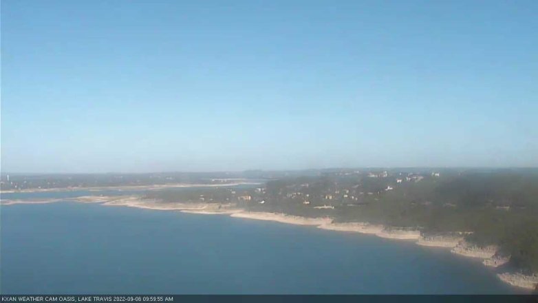 Lake Travis webcam, September 6, 2022 10:00 AM CT