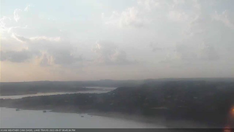 Lake Travis webcam, September 7, 2022 6:45 PM CT