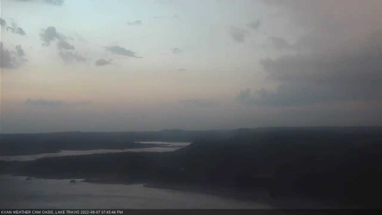 Lake Travis webcam, September 7, 2022 7:45 PM CT