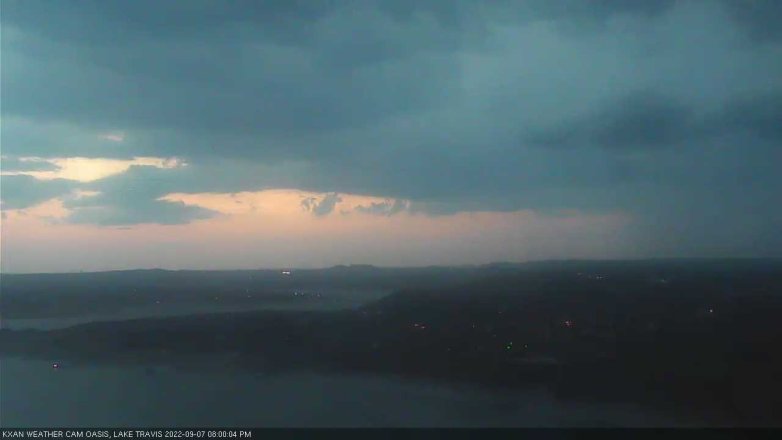 Lake Travis webcam, September 7, 2022 8:00 PM CT