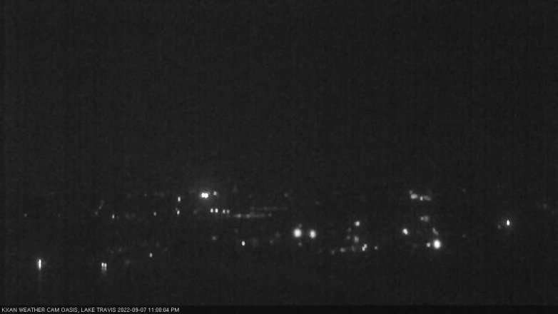 Lake Travis webcam, September 7, 2022 11:00 PM CT