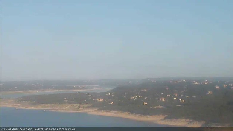 Lake Travis webcam, September 8, 2022 9:00 AM CT