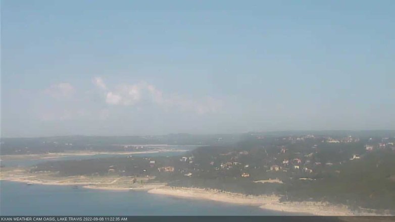 Lake Travis webcam, September 8, 2022 11:25 AM CT