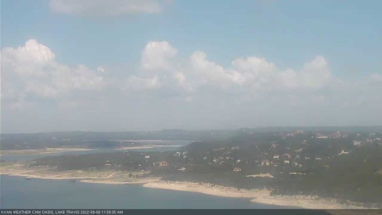 Lake Travis webcam, September 8, 2022 12:00 PM CT