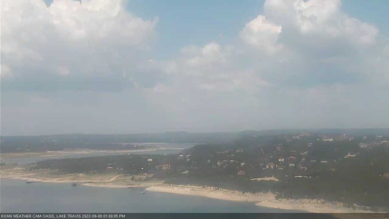 Lake Travis webcam, September 8, 2022 1:00 PM CT
