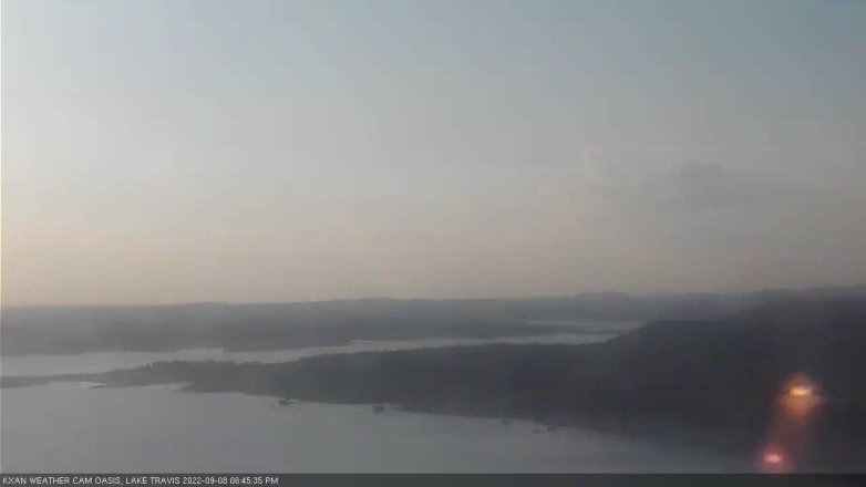Lake Travis webcam, September 8, 2022 6:45 PM CT