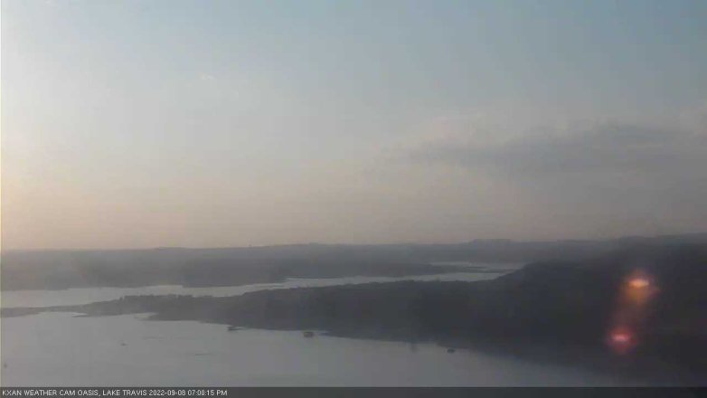 Lake Travis webcam, September 8, 2022 7:00 PM CT