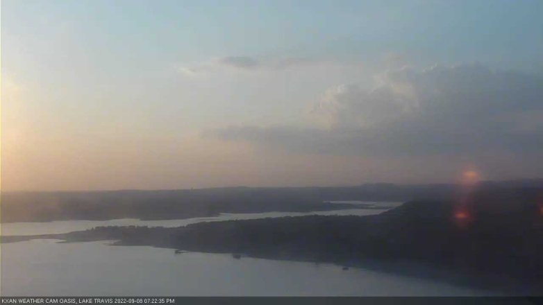 Lake Travis webcam, September 8, 2022 7:25 PM CT