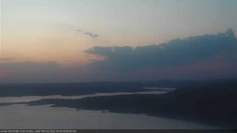 Lake Travis webcam, September 8, 2022 8:00 PM CT