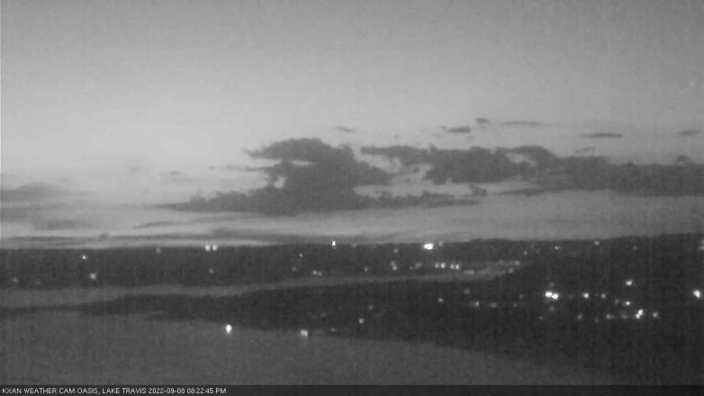 Lake Travis webcam, September 8, 2022 8:25 PM CT