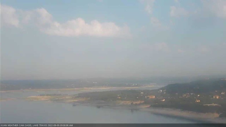 Lake Travis webcam, September 9, 2022 9:00 AM CT